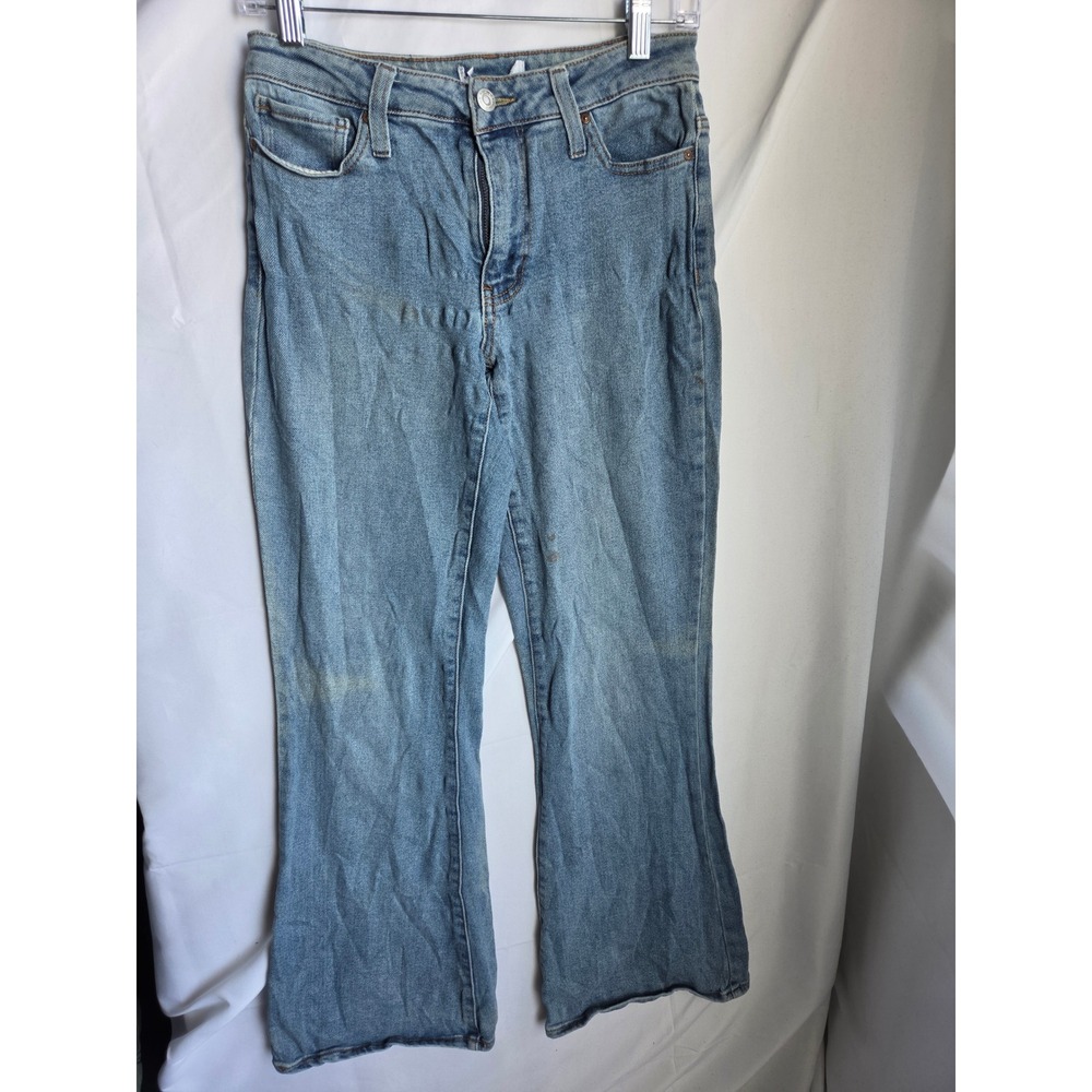 RSQ Flare Jeans Womens Blue Light Wash Slim High Rise Flare Leg